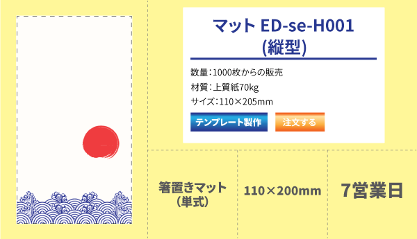 ランチョンマット Ed Seh001